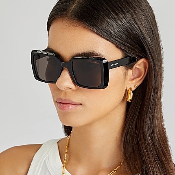 NEW SL497 001 SUNGLASSES SAINT LAURENT SL 497 001 WOMEN’S EYEWEAR - Picture 6 of 13